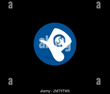 ChangeTip, rotated logo, black background Stock Photo - Alamy