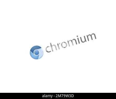 Chromium OS, rotated logo, white background Stock Photo