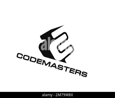 Codemasters, Rotated Logo, White Background B Stock Photo