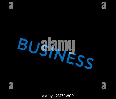 Comcast Business, Rotated Logo, Black Background B Stock Photo