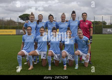 Lazio Women team before Lazio Women vs Milan Women Coppa Italia Group F Stage on January 08, 2023, at Stadio Fersini in Formello (RM), Italy Stock Photo