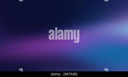 Dark blue purple color gradient background, grainy texture effect, web banner abstract design, copy space Stock Photo