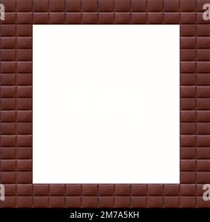 milk chocolate texture frame background with copy space Stock Photo
