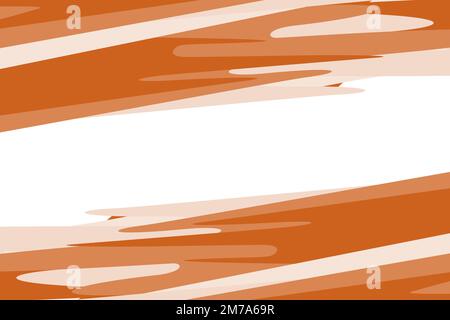 Monochrome abstract rectangular frame from brush strokes in trendy orange tints with copy space in the middle. Outlayer for banner, wallpaper, web, poster or card, invitation, label. Vector. EPS Stock Vector
