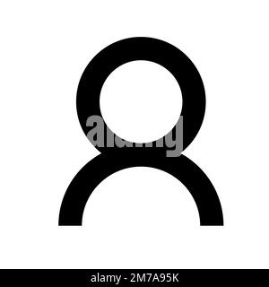 User icon line isolated on white background. Black flat thin icon on modern outline style. Linear symbol and editable stroke. Simple and pixel perfect Stock Vector