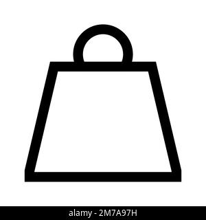 Weight icon line isolated on white background. Black flat thin icon on modern outline style. Linear symbol and editable stroke. Simple and pixel perfe Stock Vector
