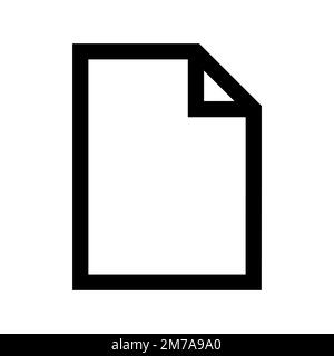 File icon line isolated on white background. Black flat thin icon on modern outline style. Linear symbol and editable stroke. Simple and pixel perfect Stock Vector