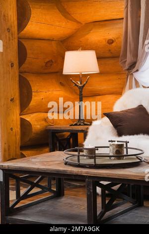 A luxurious sofa in a big room decorated for a wedding in Gurugram ...