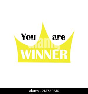 Winner celebration bubble. Vector sign Stock Vector