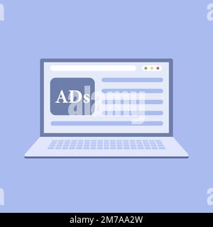Search marketing, PPC ad, digital advertising Stock Vector