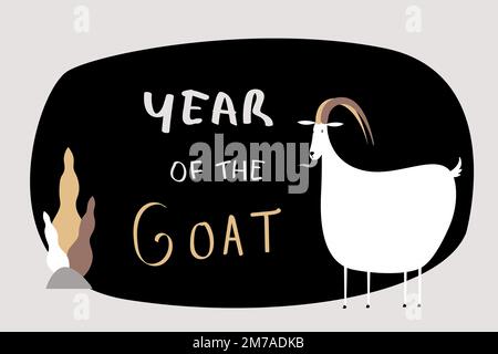 Year of the goat vector Stock Vector