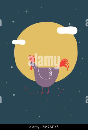 Year of the rooster vector Stock Vector