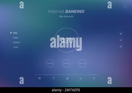 Internet banking financial account vector Stock Vector