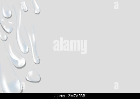 Transparent water drops background vector Stock Vector