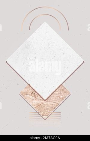 Rhombus gray frame on brownish gray background vector Stock Vector