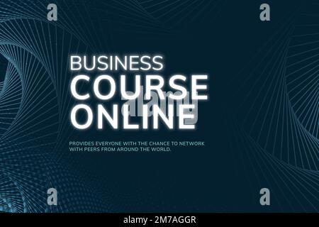 Online business course template vector network connection Stock Vector