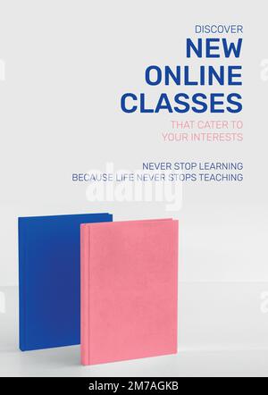 New online classes template vector future technology Stock Vector