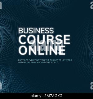 Online business course template vector network connection Stock Vector
