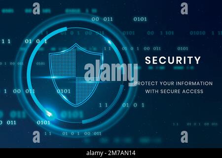 Data security technology template vector with shield icon Stock Vector