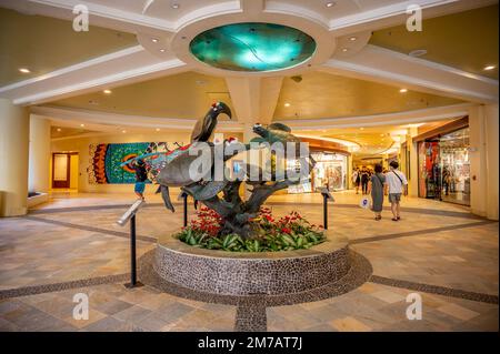 Honolulu, Hawaii - January 1, 2022: Interior view of the Sheraton Waikiki Hotel in Waikiki. Stock Photo