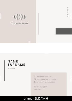 Business card editable template vector Stock Vector