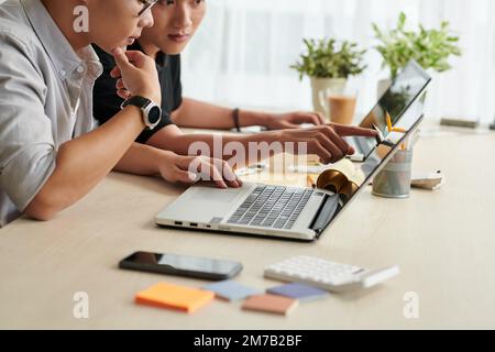 Young architects working on presentation on projects Stock Photo