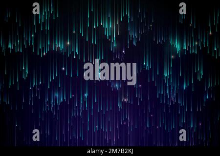 Green neon meteor background design vector Stock Vector