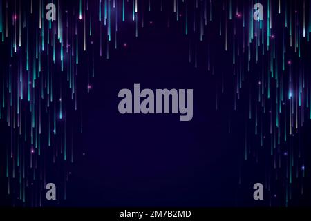 Colorful neon meteor background design vector Stock Vector