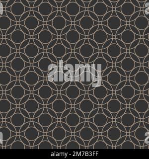 Seamless round geometric pattern vector Stock Vector