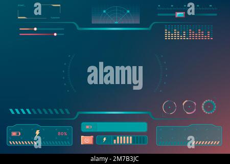 Technology interface template design elements vector Stock Vector
