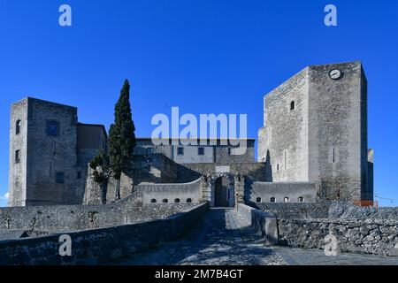 The castle of Melfi, a medieval village in Basilicata, Italy. Stock Photo