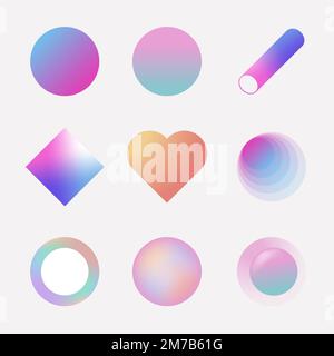 Colorful gradient collection vector Stock Vector