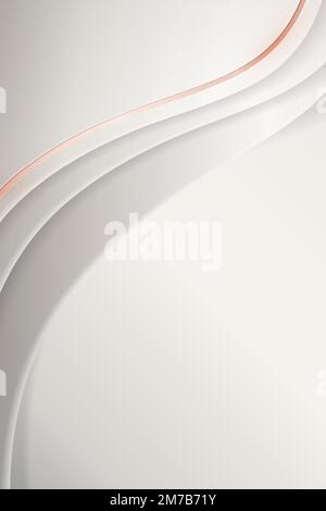 White abstract wavy background vector Stock Vector