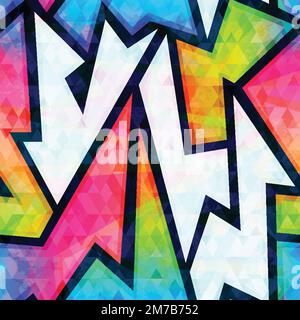 spectrum geometric seamless pattern Stock Vector