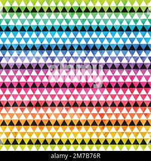rainbow colored triangle seamless pattern Stock Vector