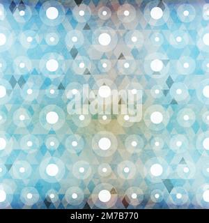blue circle seamless pattern with grunge effect Stock Vector