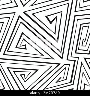 monochrome geometric seamless pattern Stock Vector
