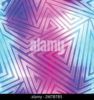 spectrum labyrinth seamless pattern Stock Vector