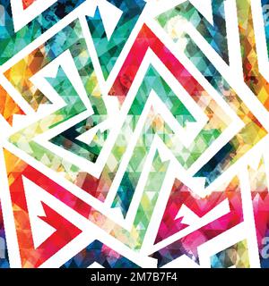 vintage maze seamless pattern Stock Vector