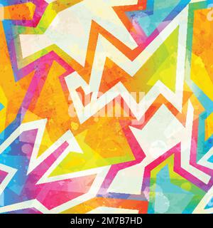 rainbow color mosaic seamless pattern Stock Vector