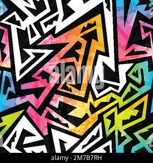 rainbow color geometric seamless pattern Stock Vector