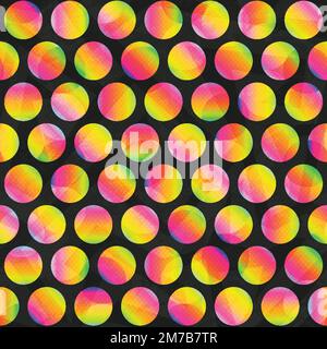 circle rainbow seamless pattern Stock Vector