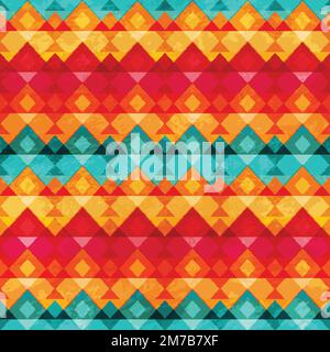vintage triangle seamless pattern Stock Vector