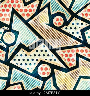 cloth seamless pattern with grunge effect Stock Vector