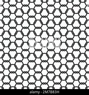 monochrome chain link seamless pattern Stock Vector