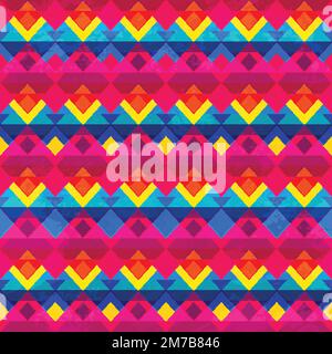 psychedelic triangle seamless pattern Stock Vector