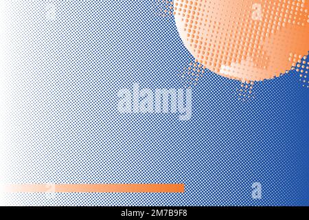 Orange coronavirus on a blue background Stock Vector