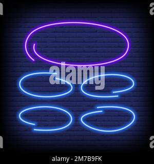 Neon quiz game template. Four options answers for knowledge exam in school, tv show. Vector Illustration 10 eps Stock Vector