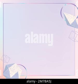 Geometric shapes border vector background design space Stock Vector
