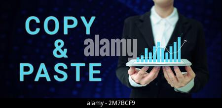 Text sign showing Copy Paste. Word for an imitation, transcript, or ...